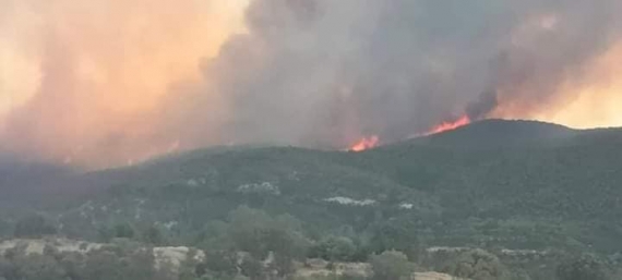 اندلاع حريق في جبل بوقرنين على مستوى برج السدرية